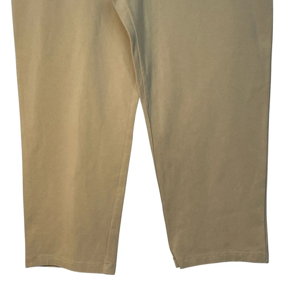 LL Bean Perfect Fit Pants Womens Medium Regular Khaki Tan Cotton Stretch 287678 - Picture 3 of 12